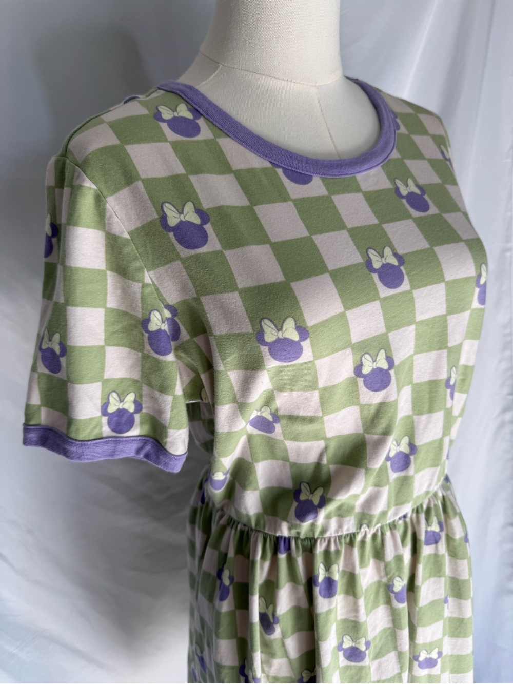 Disney Her Universe Minnie Mouse Checkerboard Icon Fit & Flare Mini Dress XL - Picture 3 of 10